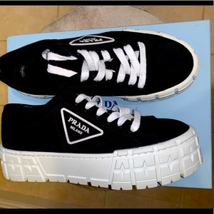 Prada nylon Lug-Sole Platform Sneakers